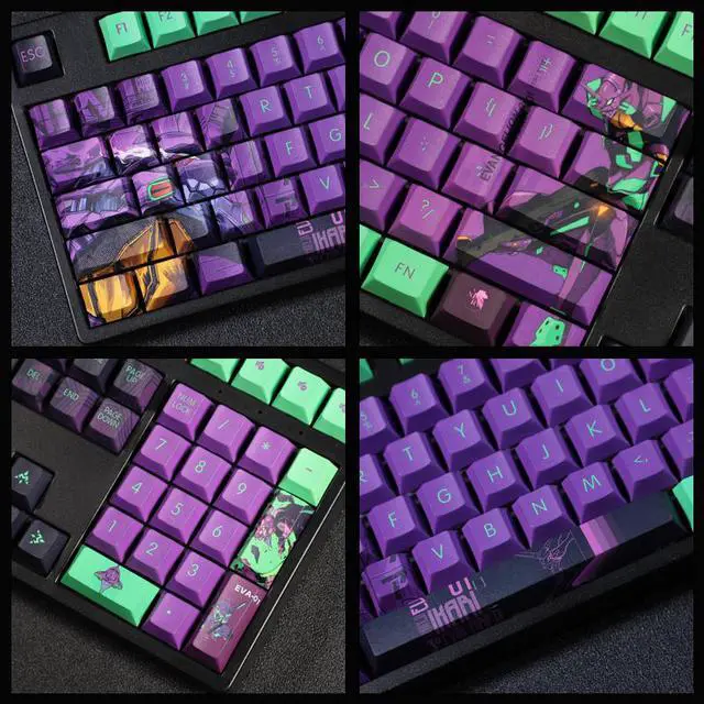 Alt view image 7 of 7 - Mechanical keyboard keycaps EVANGELION  108 key cap full set DIY