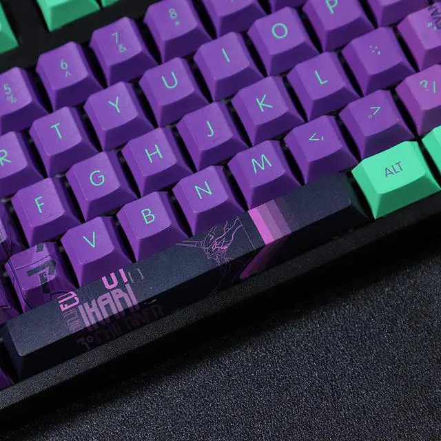 Alt view image 6 of 7 - Mechanical keyboard keycaps EVANGELION  108 key cap full set DIY