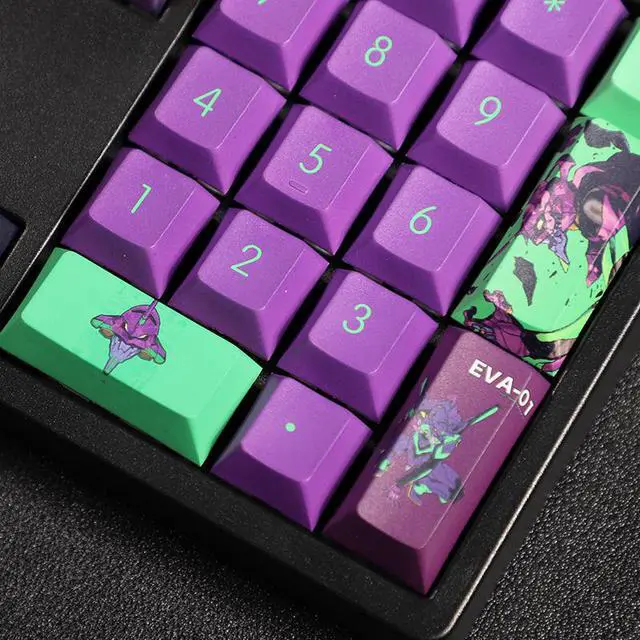 Alt view image 4 of 7 - Mechanical keyboard keycaps EVANGELION  108 key cap full set DIY