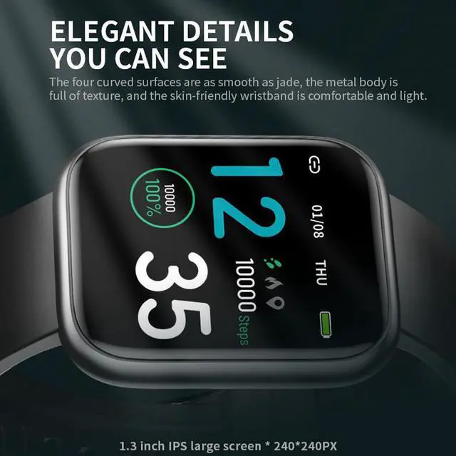 Alt view image 5 of 5 - Smart Watch , X21 1.3 Inch Full Touch Screen Smart Bracelet Heart Rate Pedometer Watch