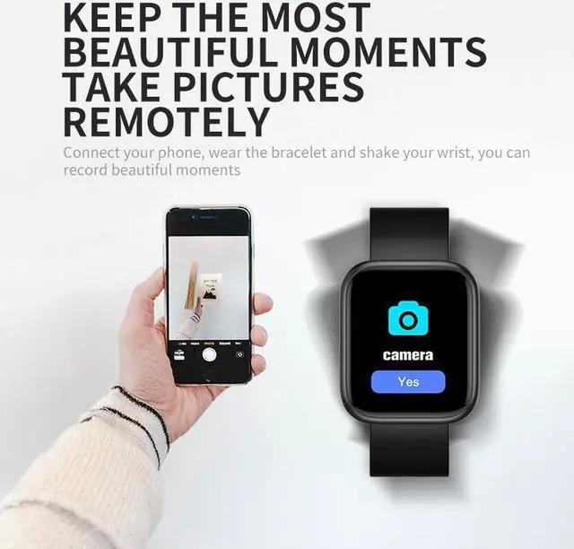 Alt view image 3 of 5 - Smart Watch , X21 1.3 Inch Full Touch Screen Smart Bracelet Heart Rate Pedometer Watch