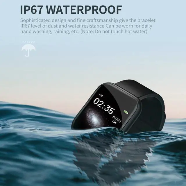 Alt view image 4 of 5 - Smart Watch , X21 1.3 Inch Full Touch Screen Smart Bracelet Heart Rate Pedometer Watch