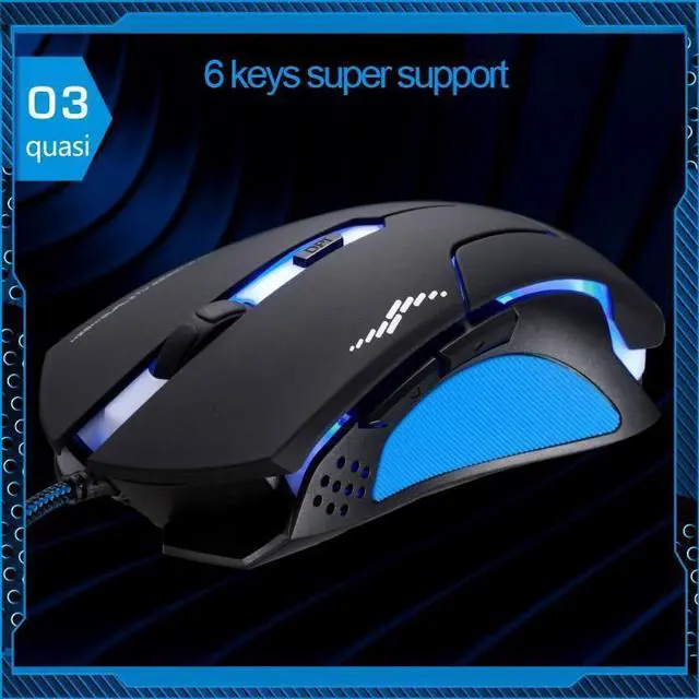 Alt view image 6 of 7 - T7 Wired 3 Color Changeable 1200 DPI 1600DPI 2400DPI Gaming USB Optical Mouse