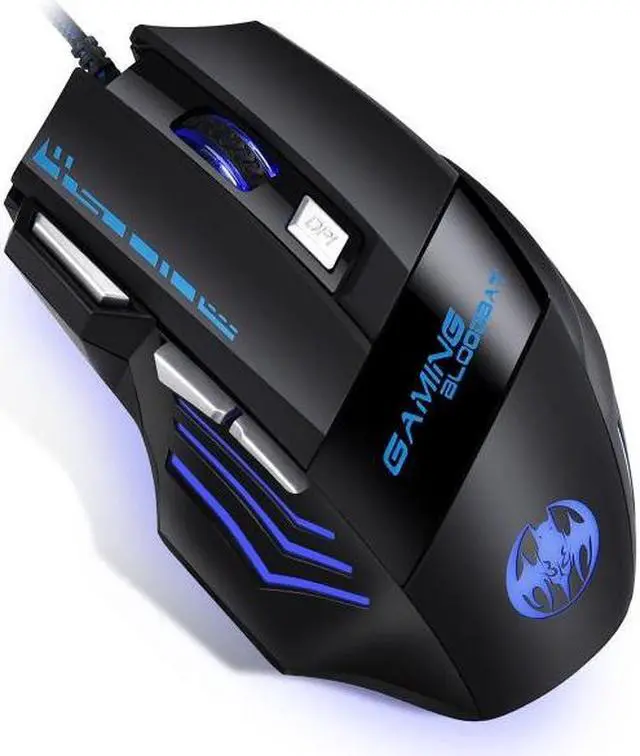 Main image of GAMING BLOODBAT GM02 7 Keys USB Wired Optoelectronics Game Mouse Digital Respiratory Lights Mouse