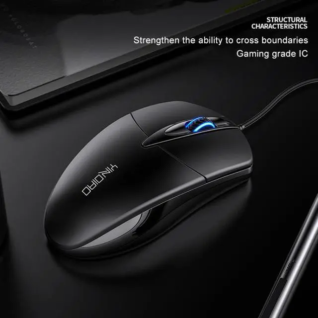 Alt view image 6 of 6 - YINDIAO G2 1000DPI 3-keys RGB Light Wired Business Mouse (Black)