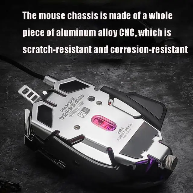 Alt view image 2 of 7 - Inphic PG6 9 Keys Macro Definition Gaming USB Luminous Wired Mouse, Cable Length: 1.8 M (Colorful)