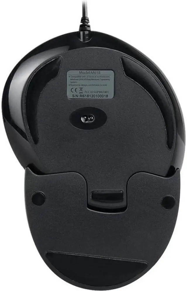 Alt view image 3 of 6 - DELUX M618 6-Keys Vertical Handheld Mouse Ergonomic Wired Mouse, Cable Length: 1.5m Wired (Black)