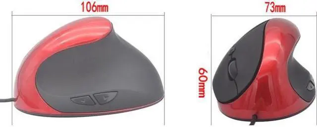 Alt view image 2 of 6 - JSY-05 6 Keys Wired Vertical Mouse Ergonomics Brace Optical Mouse (Purple)