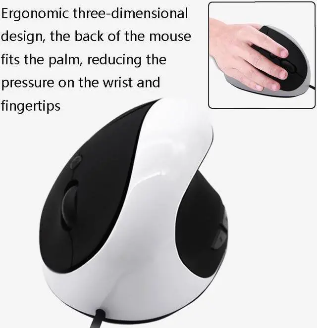 Alt view image 4 of 6 - JSY-05 6 Keys Wired Vertical Mouse Ergonomics Brace Optical Mouse (Purple)