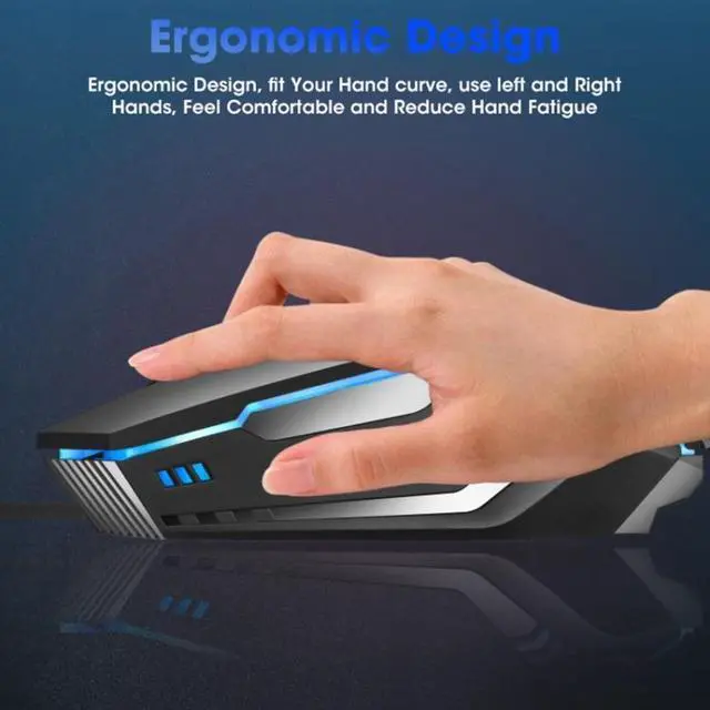 Alt view image 3 of 7 - ZGB K3 USB RGB Streamer Wired Gaming Mouse(Black)