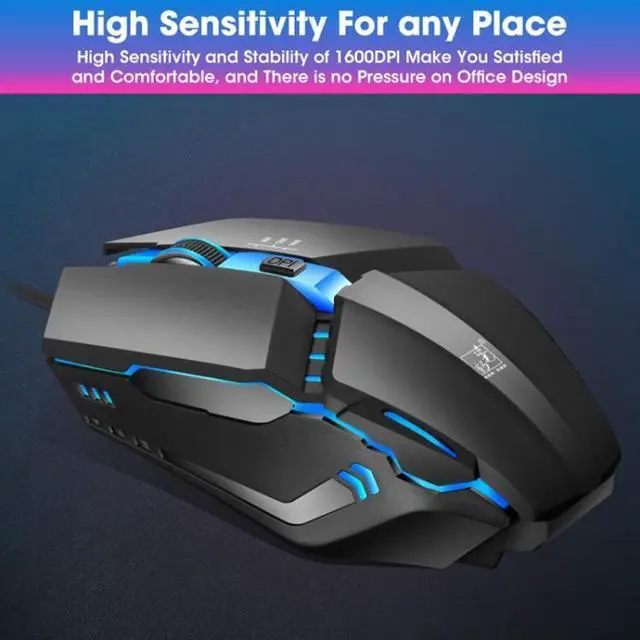 Alt view image 6 of 7 - ZGB K3 USB RGB Streamer Wired Gaming Mouse(Black)