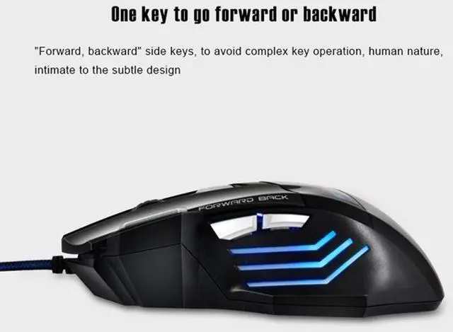 Alt view image 4 of 7 - IMICE X7 2400 DPI 7-Key Wired Gaming Mouse with Colorful Breathing Light, Cable Length: 1.8m (Sunset Yellow E-commerce Version)