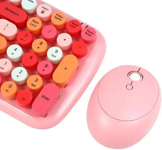 Alt view image 3 of 7 - MOFii Candy XR Color Wireless Keyboard And Mouse Set (Lemon Yellow)