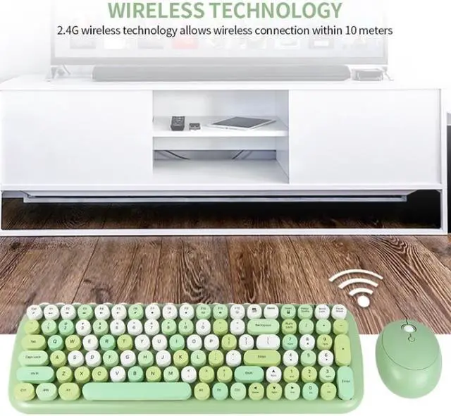 Alt view image 7 of 7 - MOFii Candy XR Color Wireless Keyboard And Mouse Set (Lemon Yellow)