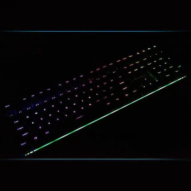 Alt view image 5 of 5 - Rapoo V720 108 Keys Full Color Backlit Game Mechanical Keyboard with Hand Rest (Green Shaft)