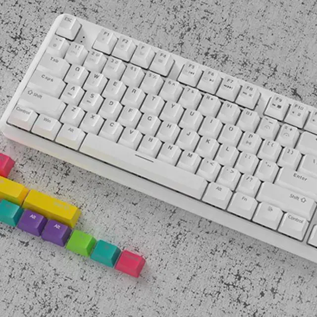 Alt view image 6 of 7 - Ajazz K870T 87-keys Wired Bluetooth + Type-C Rechargeable Mechanical Keyboard  Mini RGB Backlit Keyboard, Cable Length: 1.6m (Black Shaft)