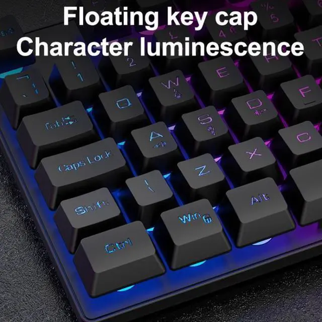 Alt view image 5 of 7 - ZIYOU LANG T2 88 Keys Gaming Mechanical Luminous Keyboard and Mouse Set, Cable Length: 1.6m T2 White (White)