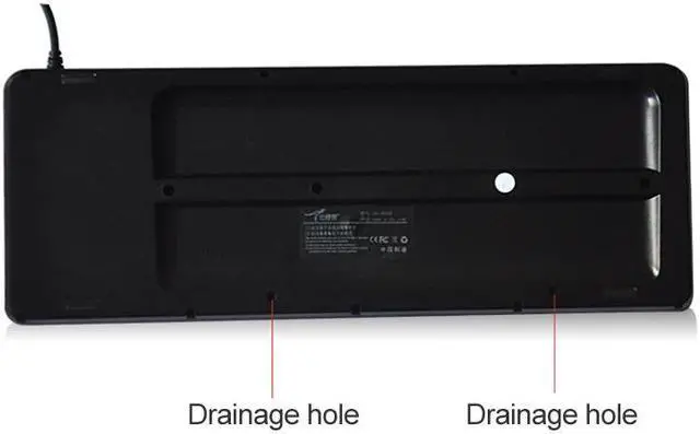 Alt view image 4 of 7 - DS-8900 PS / 2 Interface Prevent Water Splashing Laser Engraving Character One-piece Wired Trackball Keyboard, Length: 1.5m