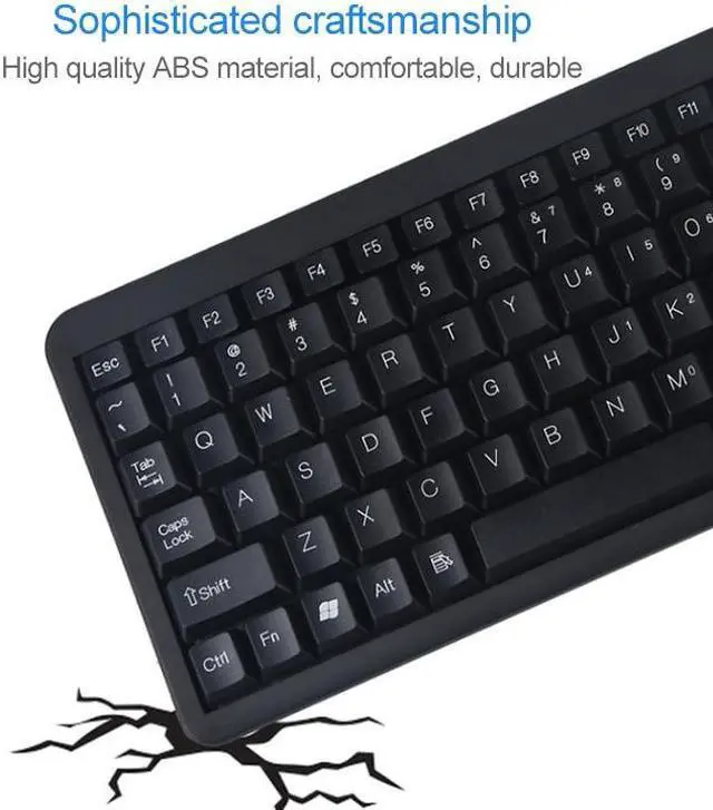 Alt view image 5 of 7 - DS-8900 PS / 2 Interface Prevent Water Splashing Laser Engraving Character One-piece Wired Trackball Keyboard, Length: 1.5m