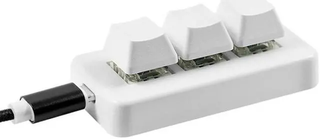 Alt view image 6 of 7 - MK321 3 Keys Custom Keys Game Office PS Clip Macro Programming Keypad, Cable Length: 1.5m (Black)