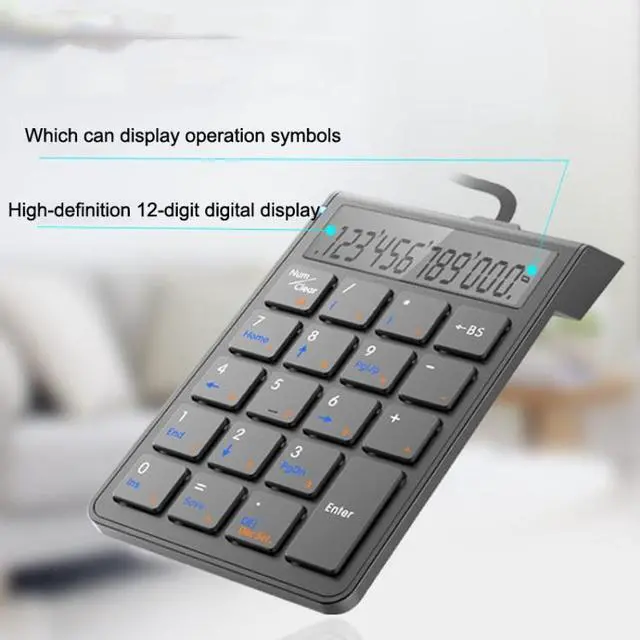 Alt view image 5 of 7 - Sunreed SKB886S 19 Keys Wired Keypad With Digital USB Interface, Cable Length: 1.5m Wired Black (Black)