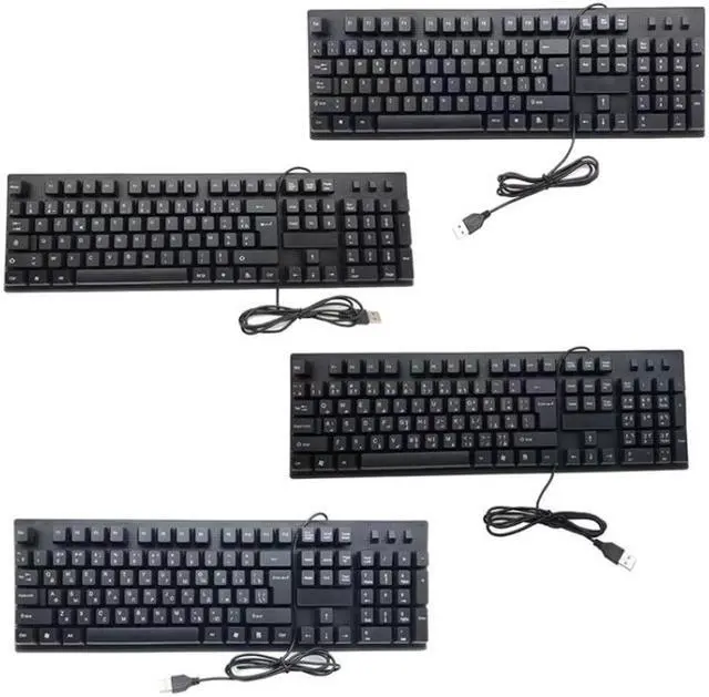 Alt view image 2 of 5 - 108 Keys Computer USB Wired Keyboard, Cable Length: 1.5m (Russian)