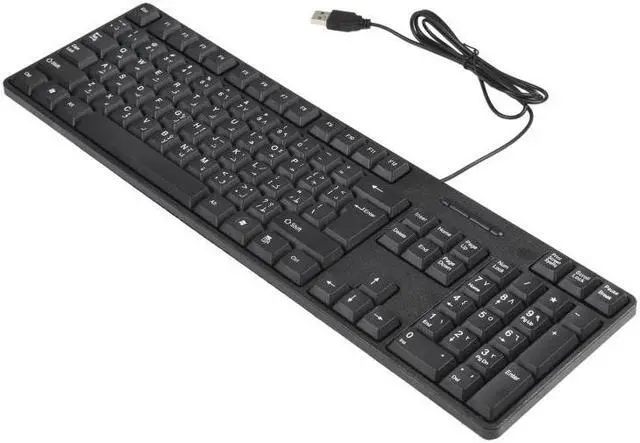 Alt view image 2 of 7 - MC-689 Waterproof USB Wired Keyboard, Arabic Version (Black)