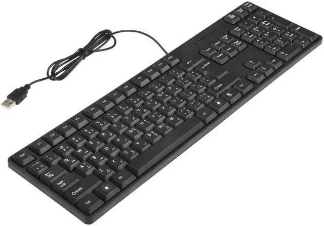 Alt view image 3 of 7 - MC-689 Waterproof USB Wired Keyboard, Arabic Version (Black)