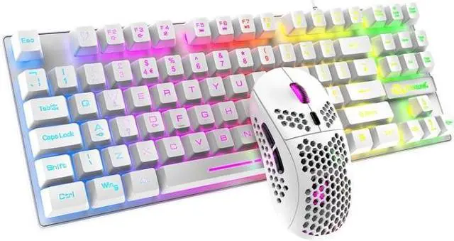 Main image of ZIYOU LANG T2 88 Keys Gaming Mechanical Luminous Keyboard and Mouse Set, Cable Length: 1.6m T2 White (White)