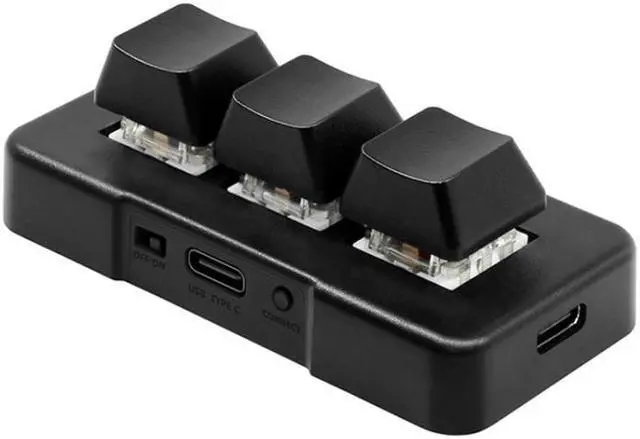 Main image of MK321 3 Keys Custom Keys Game Office PS Clip Macro Programming Keypad, Cable Length: 1.5m (Black)