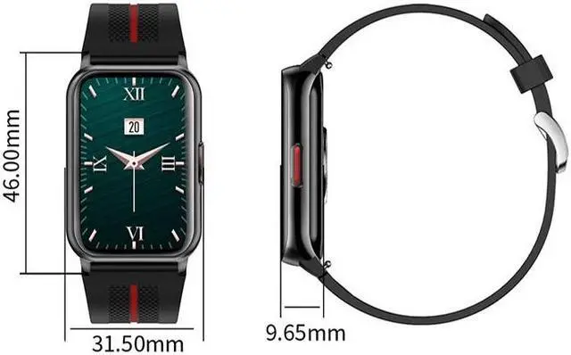 Alt view image 3 of 7 - LOANIY H76 Heart Rate Detection Waterproof Smart Watch (Black)