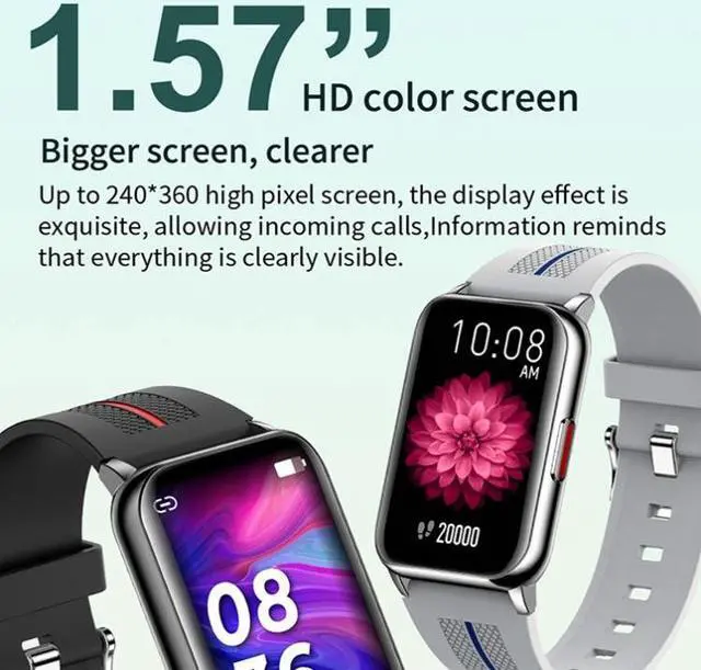 Alt view image 4 of 7 - LOANIY H76 Heart Rate Detection Waterproof Smart Watch (Black)