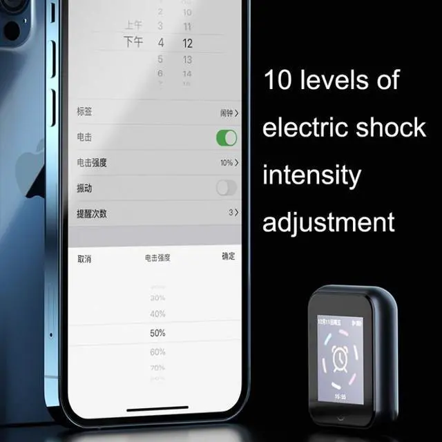 Alt view image 4 of 7 - HZQW-101 Silent Alarm Shock Smart Wireless Watch Bed Rest Corrector (Black)
