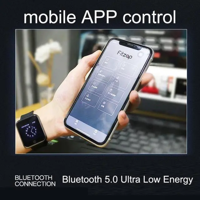 Alt view image 7 of 7 - HZQW-101 Silent Alarm Shock Smart Wireless Watch Bed Rest Corrector (Black)