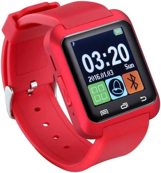 Alt view image 3 of 7 - U80 Bluetooth Health Smart Watch 1.5 inch LCD Screen for Android Mobile Phone, Support Phone Call / Music / Pedometer / Sleep Monitor / Anti-lost (Red)