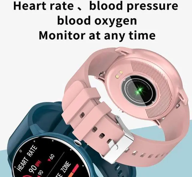 Alt view image 5 of 7 - ZL02 Heart Rate Monitoring Pedometer Smart Watch Silicone Band (Blue) (Blue) Black