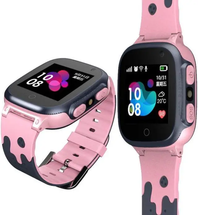 Alt view image 4 of 7 - A111-Z1 Children Smart Positioning Plug-In Cartoon Call For Help Multi-Function Watch Phone (Pink)
