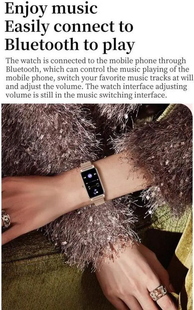 Alt view image 7 of 7 - ZX19 1.45 inch HD Screen Bluetooth 5.0 IP68 Waterproof Women Smart Watch, Support Sleep Monitor / Menstrual Cycle Reminder / Heart Rate Monitor / Blood Oxygen Monitoring, Style: Steel Strap