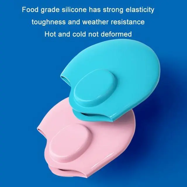 Alt view image 6 of 7 - WAVE Waterproof Solid Color Ear Guard Silicone Swimming Cap, Color: Pink Pink