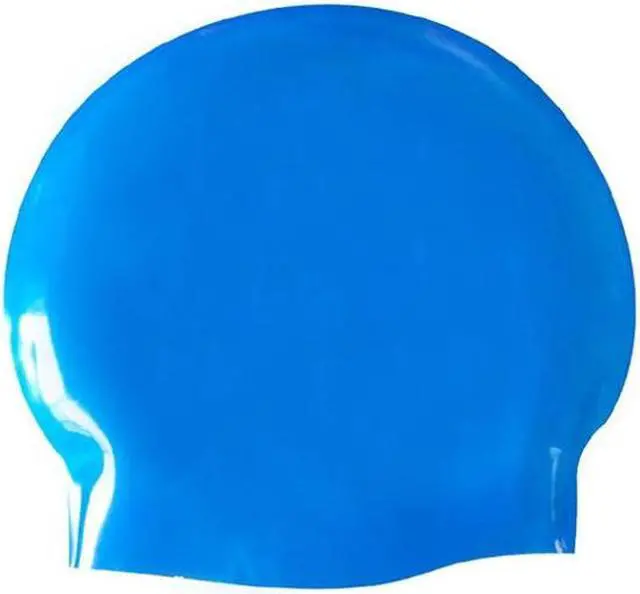 Alt view image 2 of 7 - Glossy Seamless Pure Silicone High Elasticity Professional Swimming Cap Glossy Seamless (Pink) (Pink)