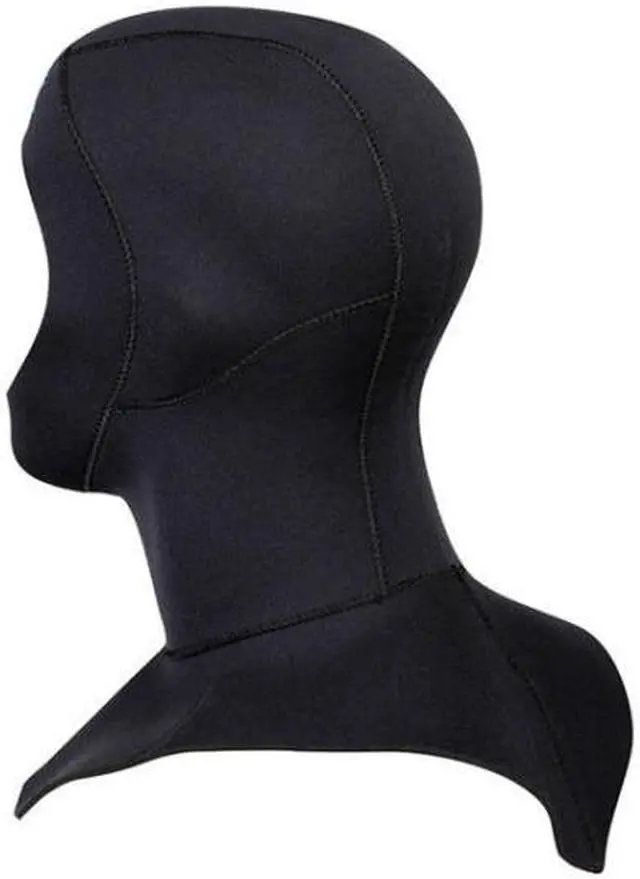 Alt view image 4 of 7 - DIVE & SAIL DH-006 3mm Shoulder Warm Diving Cap Surfing Snorkeling Sunscreen Waterproof Diving Headgear L (Black)