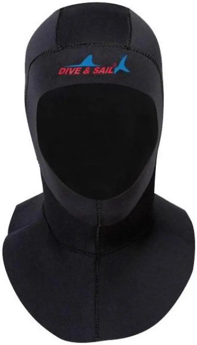 Alt view image 2 of 7 - DIVE & SAIL DH-006 3mm Shoulder Warm Diving Cap Surfing Snorkeling Sunscreen Waterproof Diving Headgear M (Black)