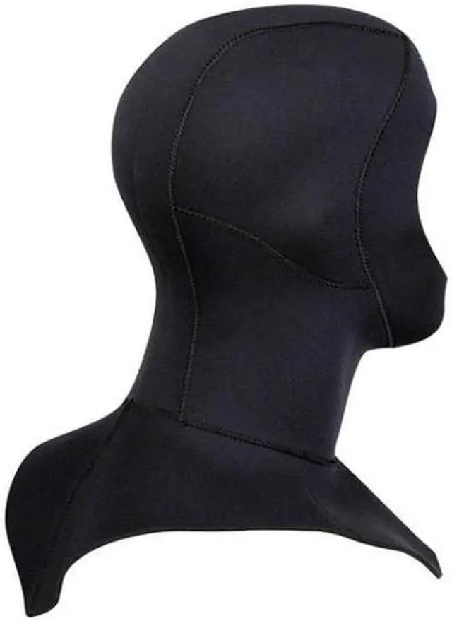 Alt view image 5 of 7 - DIVE & SAIL DH-006 3mm Shoulder Warm Diving Cap Surfing Snorkeling Sunscreen Waterproof Diving Headgear M (Black)