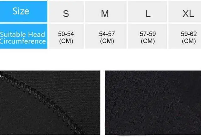 Alt view image 7 of 7 - DIVE & SAIL DH-006 3mm Shoulder Warm Diving Cap Surfing Snorkeling Sunscreen Waterproof Diving Headgear M (Black)