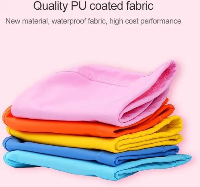 Alt view image 5 of 7 - Children Waterproof Hair Care PU Coated Cartoon Pattern Swimming Cap PU Coated (Blue Shark) (Blue Shark) Black