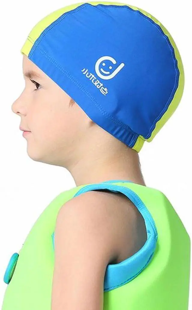 Alt view image 5 of 7 - 1101 Middle Age Children Deepen Summer Sun Protection Swimming Caps 1101 (Yellow) (Yellow)