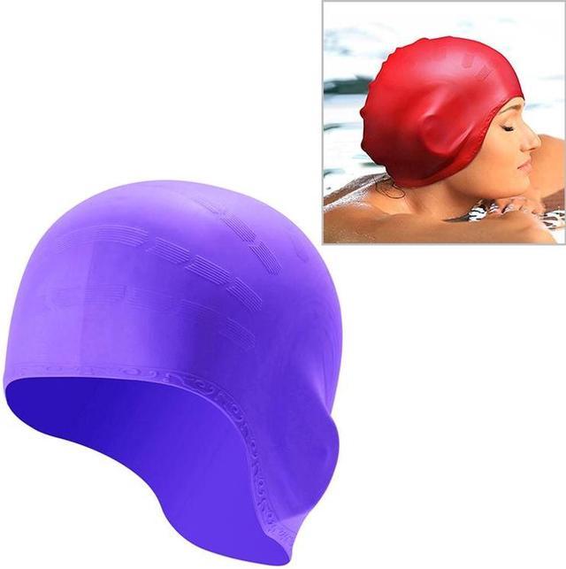 Large Purple Silicone Swimming Cap