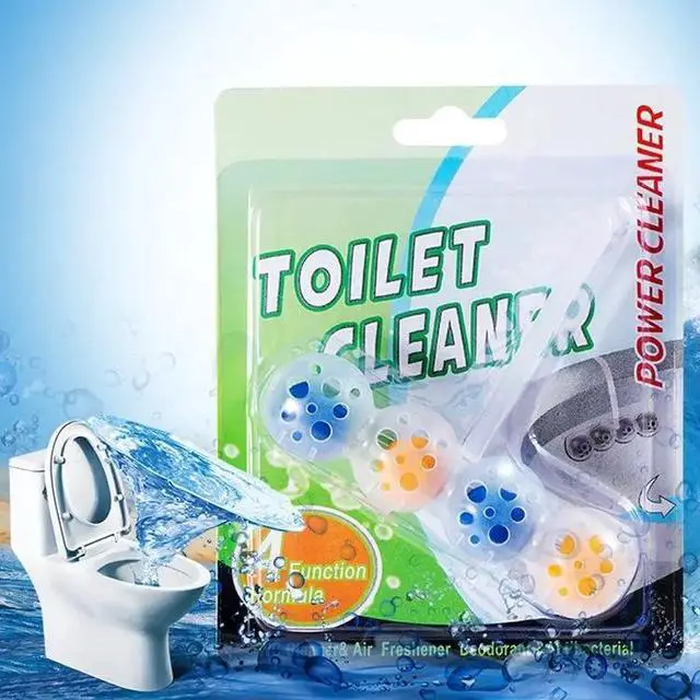 Alt view image 2 of 7 - Hanging Toilet Bowl Cleaner Balls Deodorizing Removing Stains Bathroom Freshener Hook Cleaning Toilet Balls (English Card Paper)