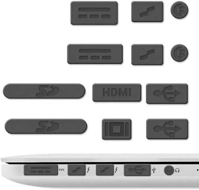 Alt view image 4 of 6 - Laptop Universal Silicone Dust Plug (Transparent)