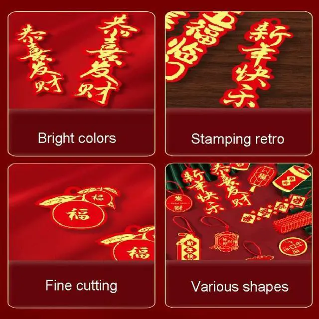 Alt view image 3 of 6 - Dragon Chinese Spring Festival Room Ornament New Year Decoration 18pcs /Pack H Model